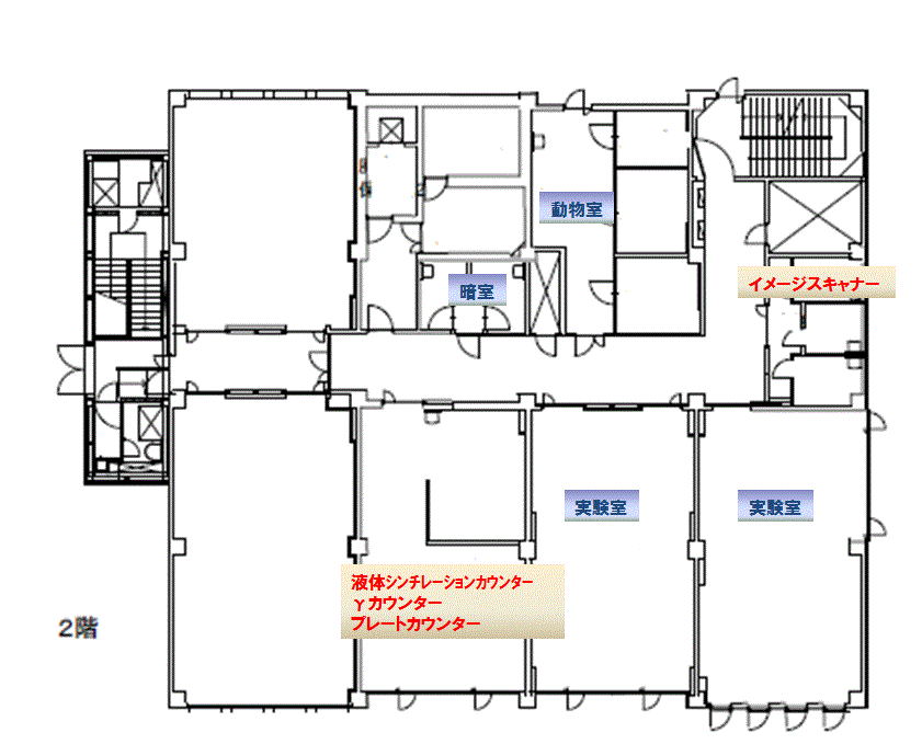 2Fフロアの地図